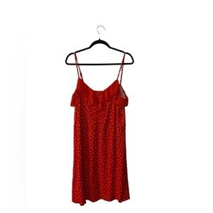 Elle Red Sleeveless Mini Camisole Dress